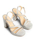 Sandalia Plataforma Plata Tiras 26101